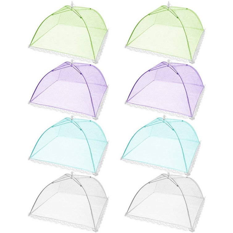 16" Pop-Up Mesh Screen Food Cover Tent Umbrella for Outdoor Picnic BBQ Party 