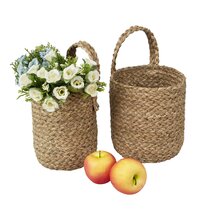 Details about   Multifunctional Wicker Storage Basket Braided Hanging Flower Mount Decoration 