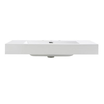 FVS8090WH Vista 35" Rectangular Drop-In Bathroom Sink with Overflow