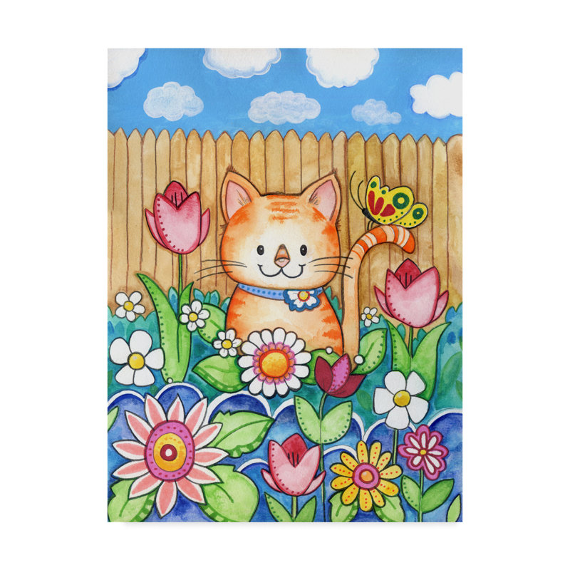 Trademark Art Flower Garden Acrylic Painting Print On Wrapped