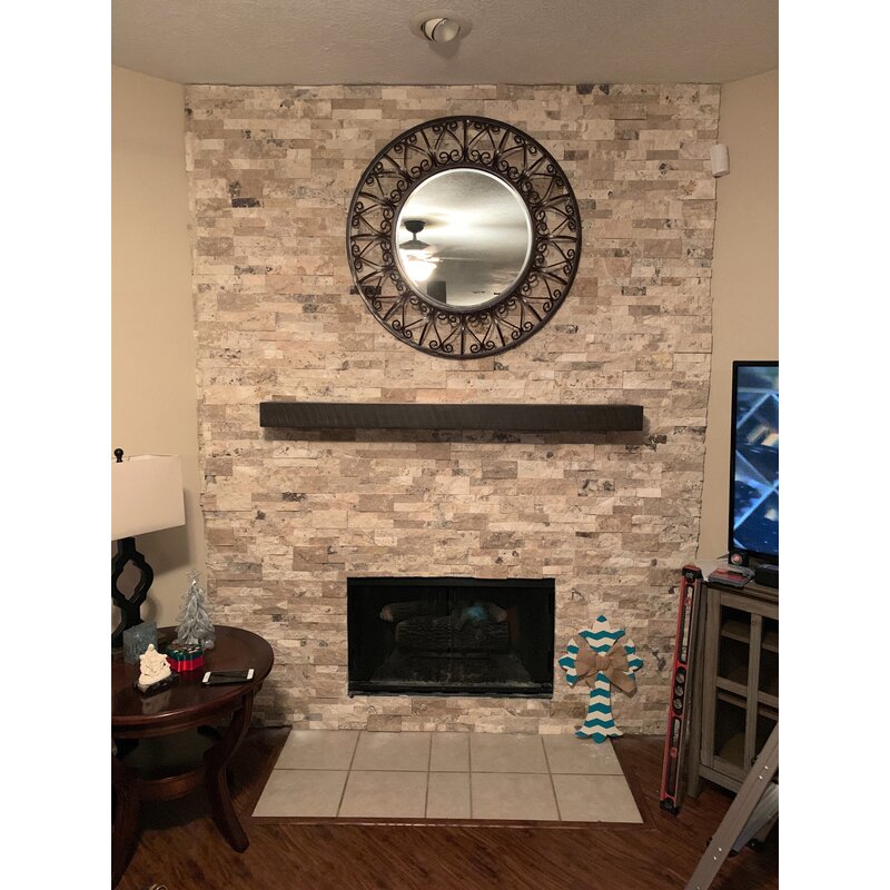 Millwood Pines Juna Floating Fireplace Shelf Mantel Wayfair