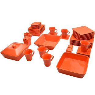 Orange Dinnerware Sets You\'ll Love | Wayfair Orange Dinnerware Sets You\'ll Love | Wayfair