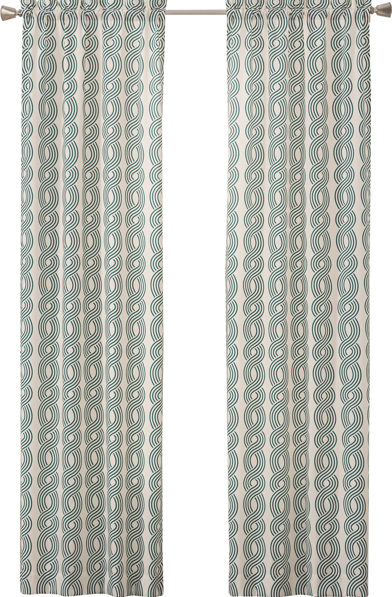 Starcher Geometric Semi Sheer Rod Pocket Curtain Panels Reviews