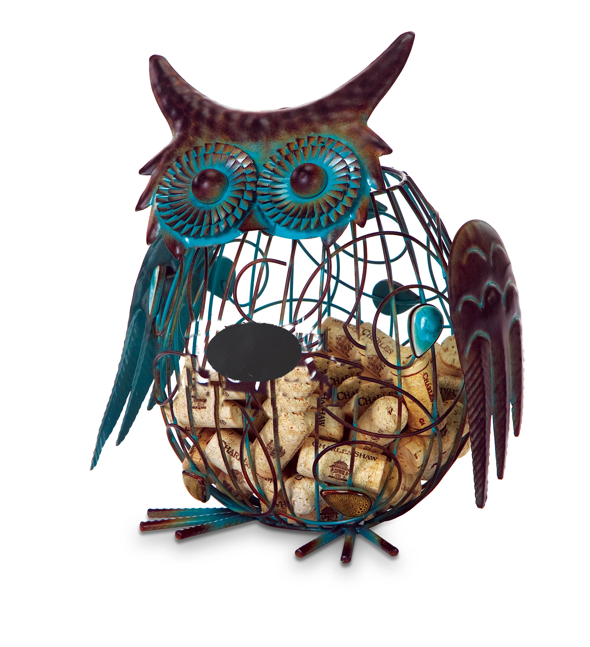 owl wine cork holder