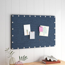 Wall Mounted SKIN Pinboard Noticeboard 50 x 75 cm Blue & Grey Colour Available 