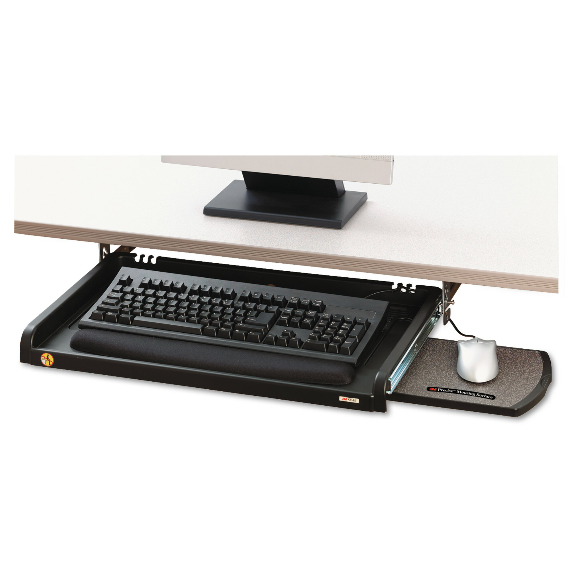 3m 3m Adjustable Underdesk 26 4 H X 23 W Desk Keyboard Tray