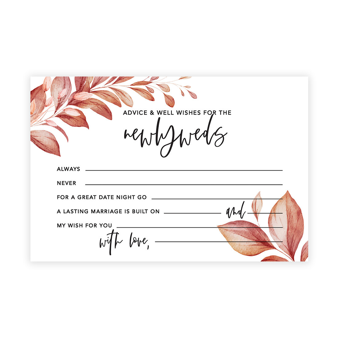 Koyal Wholesale Boho Leaves Wedding Advice And Well Wishes Guest Book