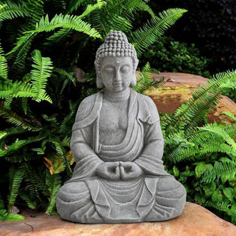 Bloomsbury Market Albans Market Clay Sitting Buddha Decor Statue Wayfair