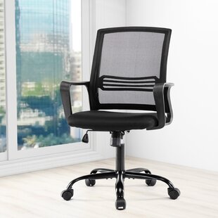 Hodedah Mid Back Adjustable Height Office Chair in Black PU Leather for sale online 