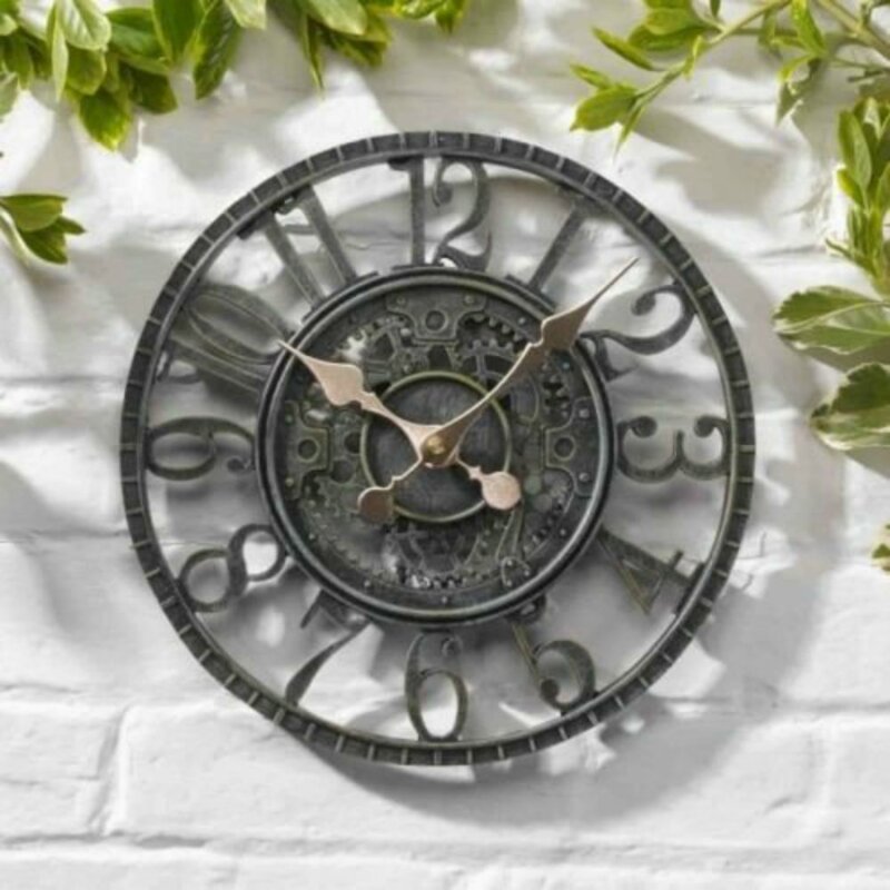 Garten Living Analoge Wanduhr Hackleburg 30 cm geräuschlos