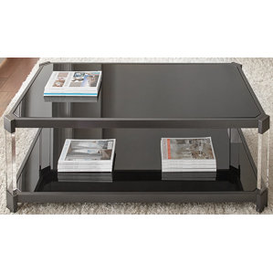 Alli Tinted Coffee Table with Casters by Everly Quinn