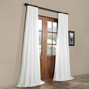 Lochleven Solid Faux Silk Taffeta Thermal Rod Pocket Single Curtain Panel