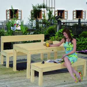 Gartenbank Ebony mit Lehne von Home Loft Concept