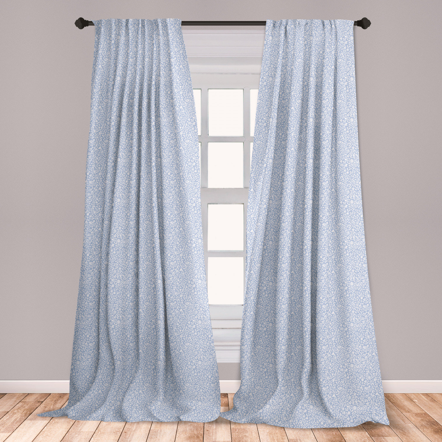 East Urban Home Anmol Blue And White Window Curtains East Urban Home Anmol Blue And White Window Curtains