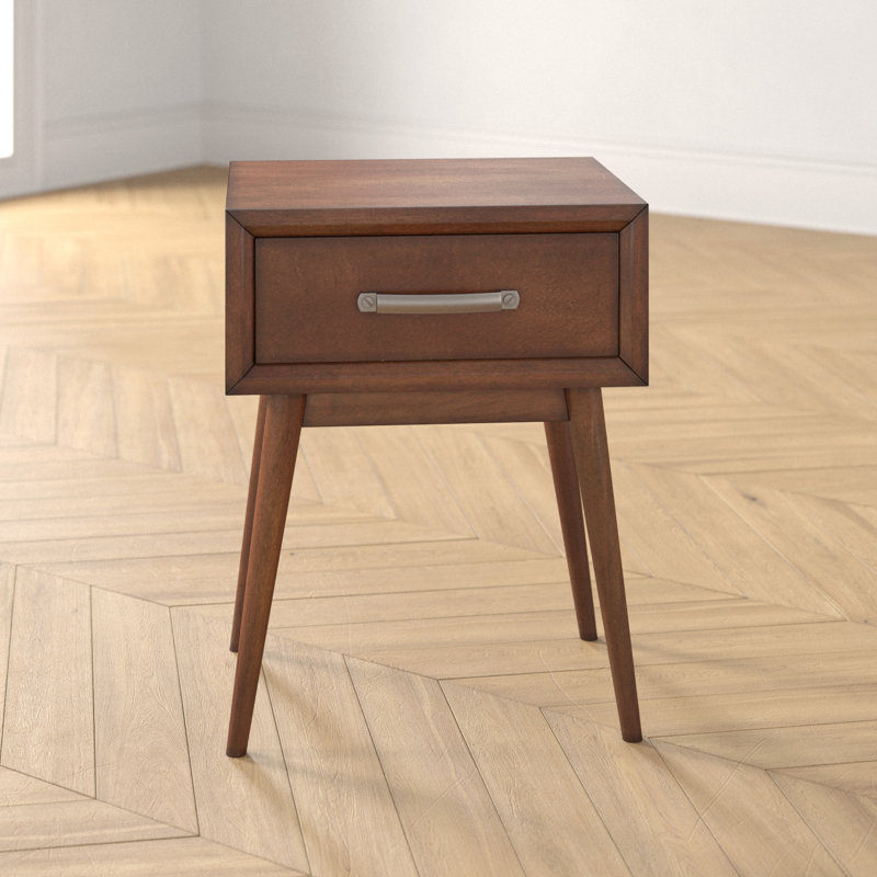 Foundstone Morris Mid Century Modern End Table With Storage