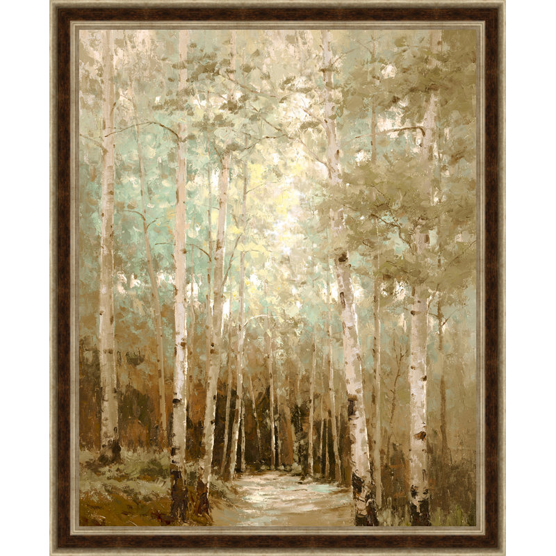 Millwood Pines Aspens In The Light Framed Acrylic Painting Print