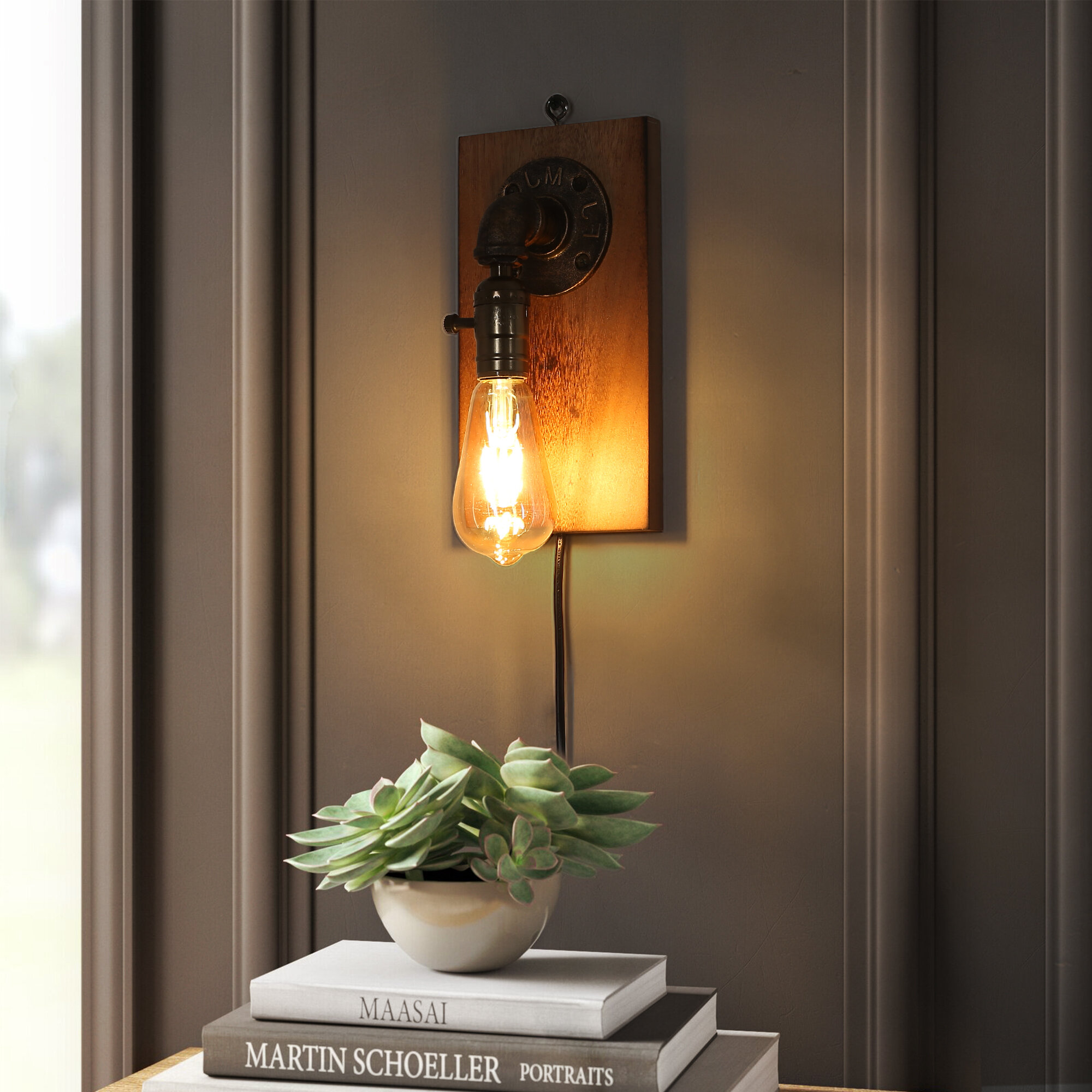 steampunk wall sconce