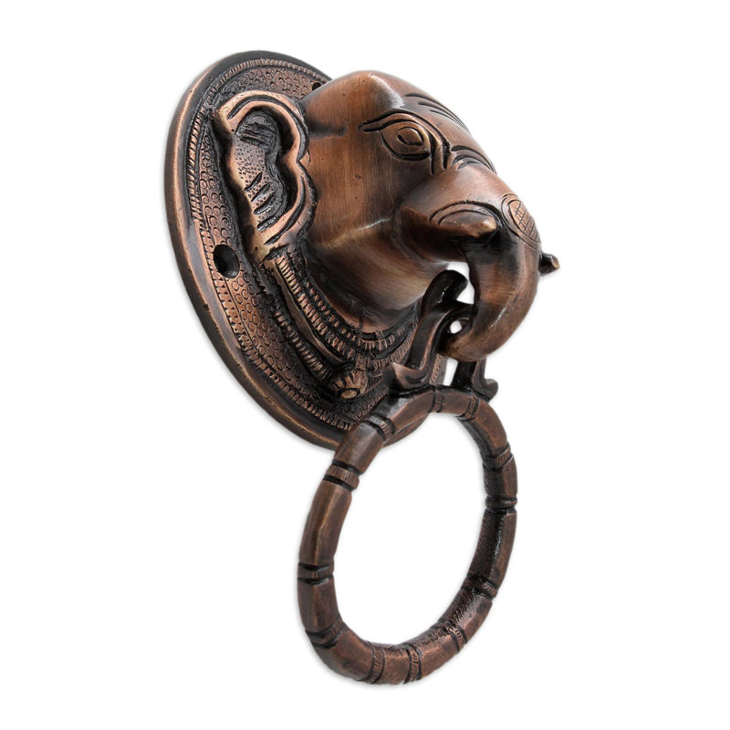 Novica Elephant Arrival Brass Door Knocker Wayfair