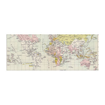 Kess InHouse Oriana Cordero My World Rainbow Map Table Runner