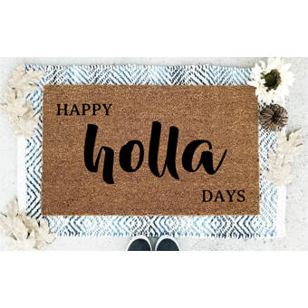 Reed Wilson Design Holla 30 In X 18 In Outdoor Door Mat