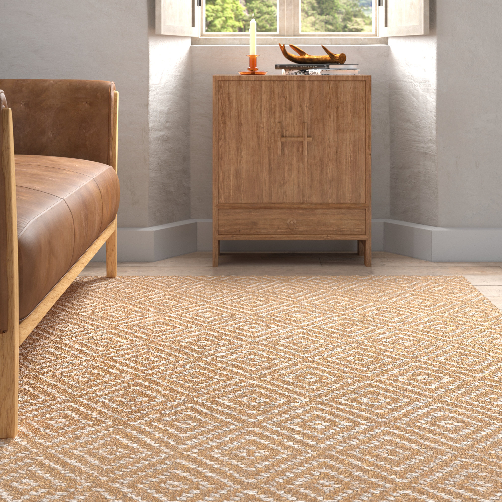 Union Rustic Jasiah Handmade Tufted Jute/Sisal Ivory/Taupe Rug ...