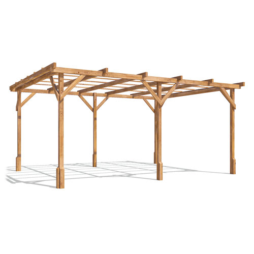 Dunster House 4m x 3m Solid Wood Pergola | Wayfair.co.uk