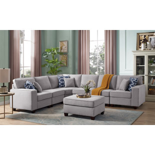 Go to store & view more images Mendenhall Reversible Modular Sectional with Ottoman by Latitude Run