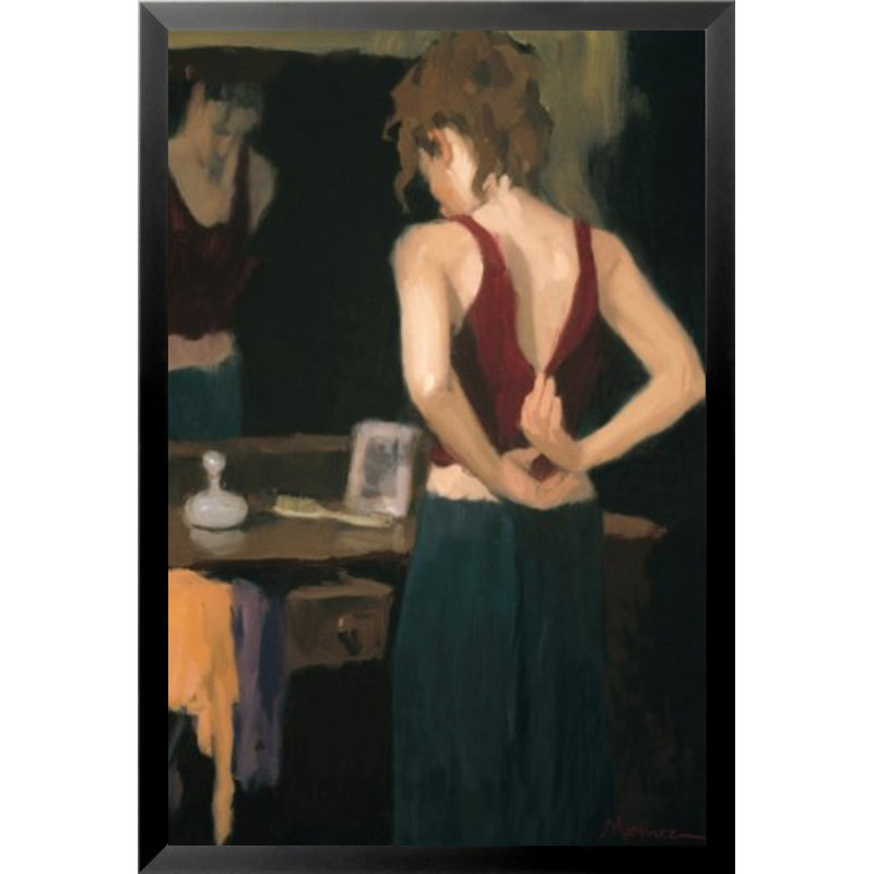 Buy Art For Less Red Dress Poster By Ed Martinez Framed Painting