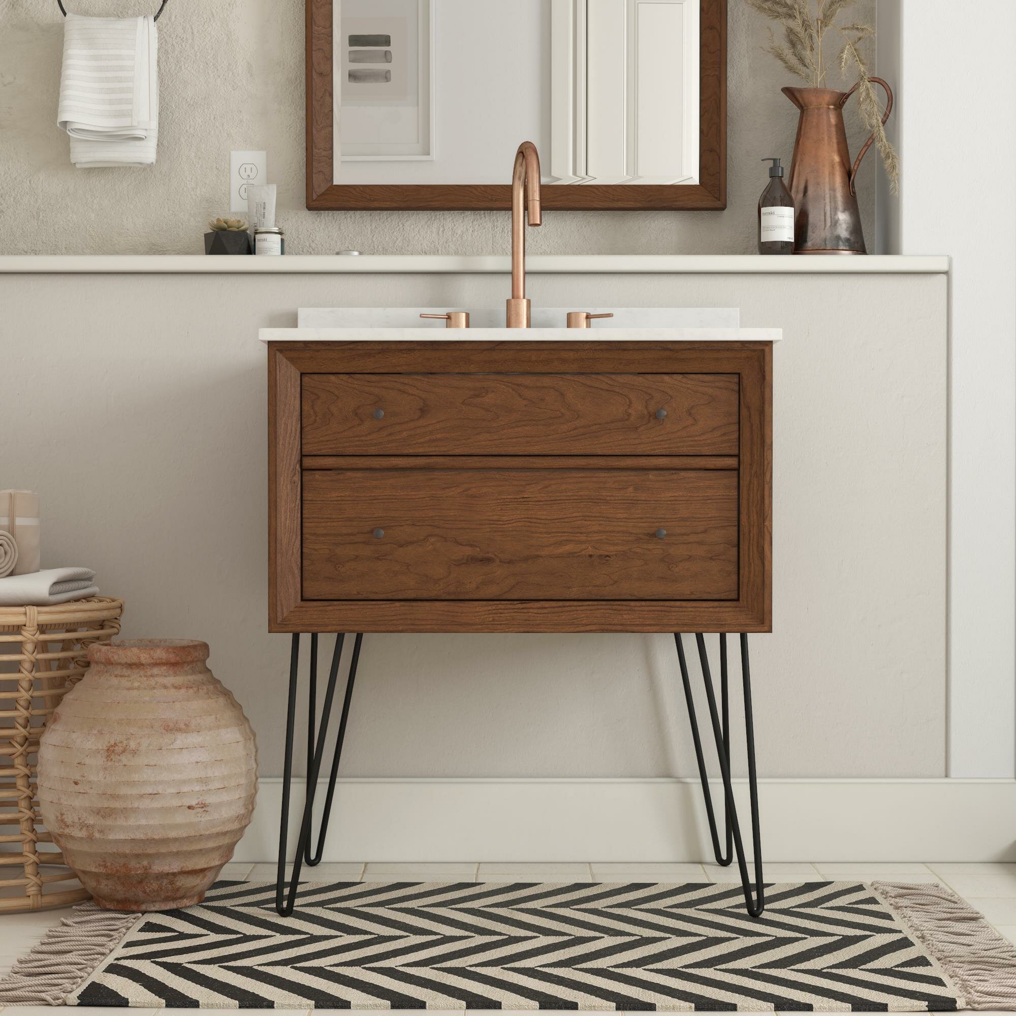 Dorel Living Tribecca 30 Wall Mounted Single Bathroom Vanity Set Reviews Wayfair