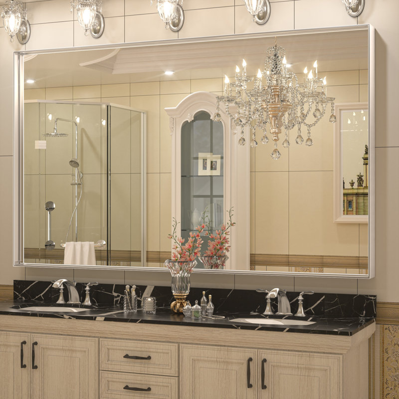 Stemn Bathroom Vanity Mirror Decorative Wall Mirror Accent Mirror Finish: Silver, Size: 16" x 24"