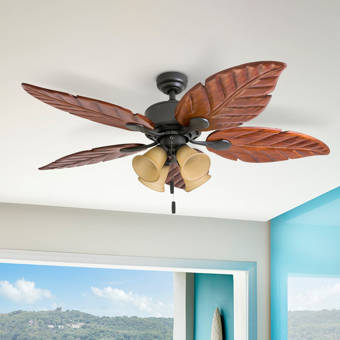 Hunter Fan 52 5 Blade Standard Ceiling Fan With Pull Chain And Light Kit Included Reviews Wayfair