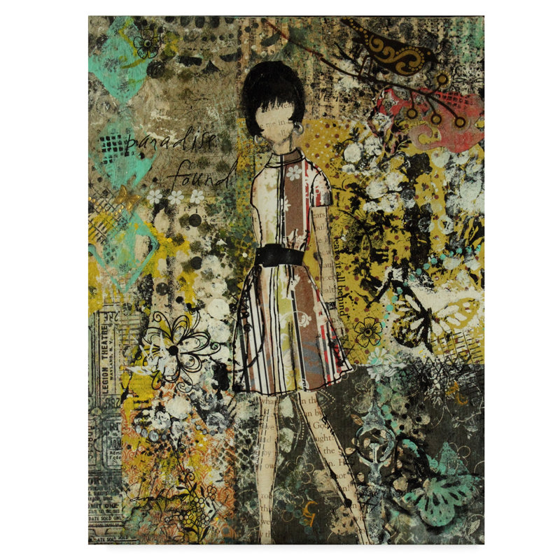 Trademark Art Paradise Found Woman Acrylic Painting Print On