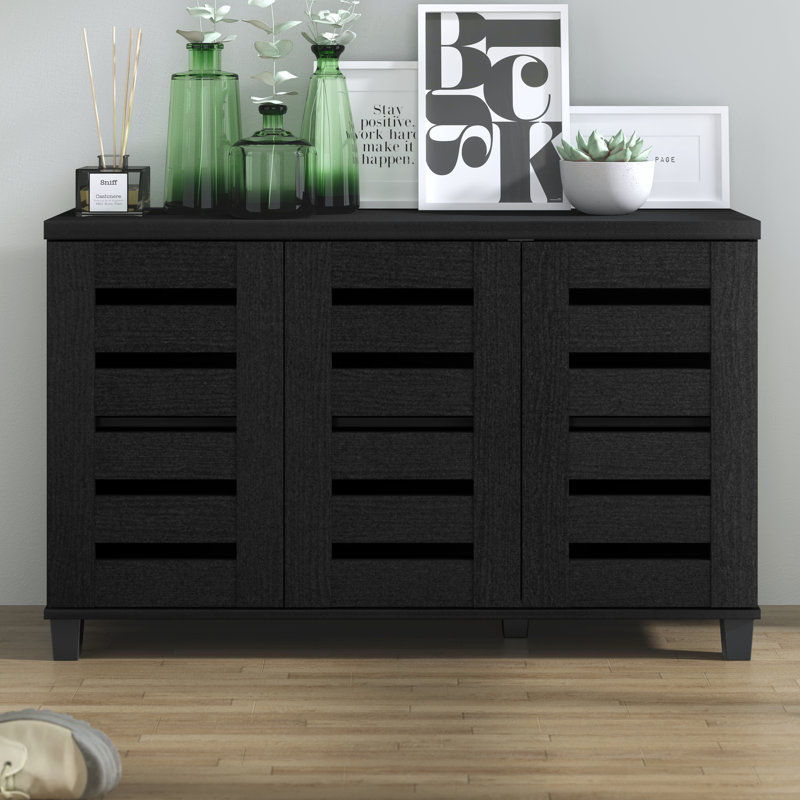 Lismore 16 Pair Shoe Storage Cabinet Finish: Black Oak