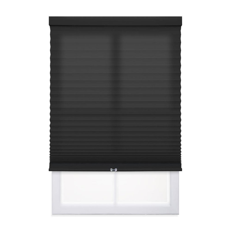 1 inch Cordless Semi-Sheer Light Filtering Pleated Shade Length & Width: 35.5"W x 48"L, Finish: White