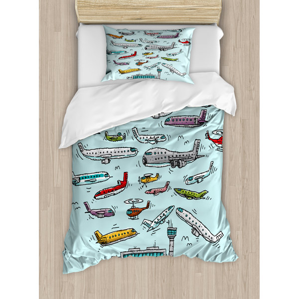 aeroplane cot bedding
