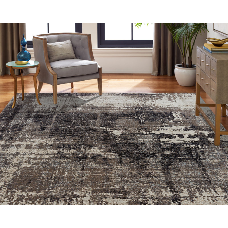 Williston Forge Rawtenstall Black Gray Indoor Outdoor Area Rug Reviews Wayfair