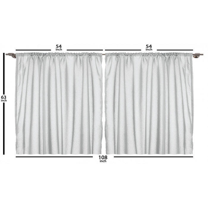 East Urban Home Ambesonne Black And White Curtains Rocks In Water