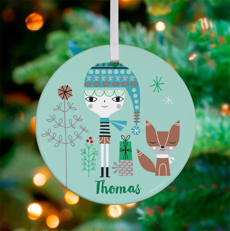 Oopsy Daisy Personalized All I Want For Christmas Mint Boy Hanging