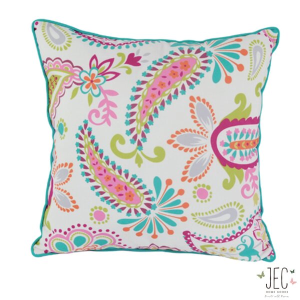 The Pillow Collection Vilette Paisley Throw Pillow Cover