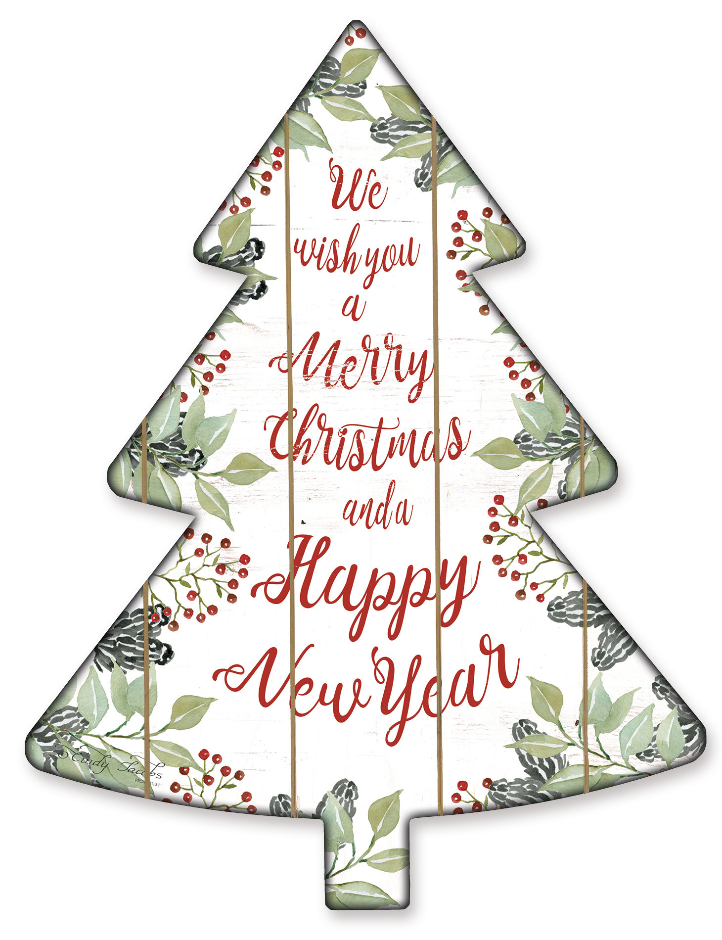 The Holiday Aisle Merry Christmas Wishes Tree Cutouts Wayfair