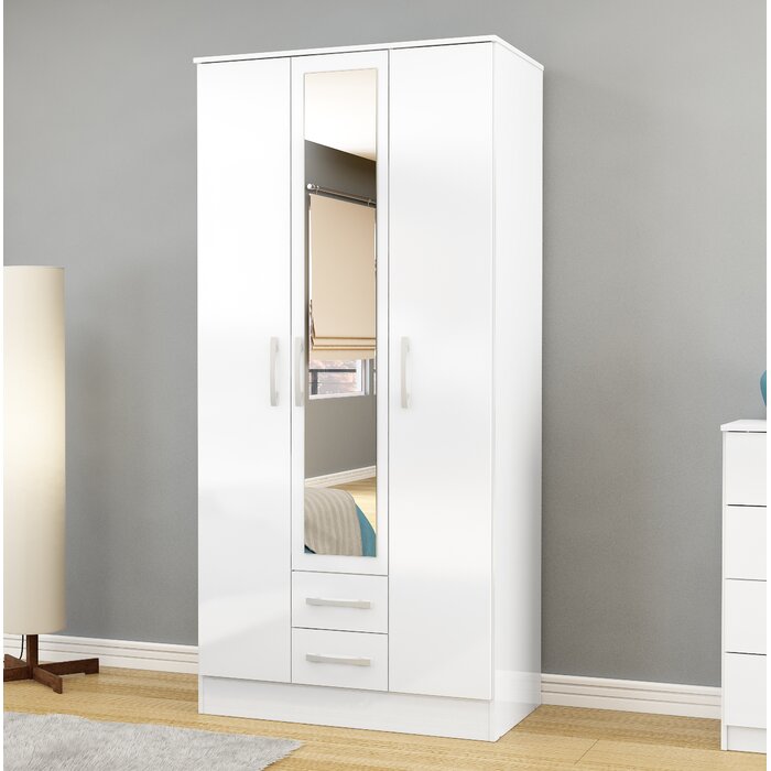 17 Stories 3 Door Wardrobe Reviews Wayfair Co Uk