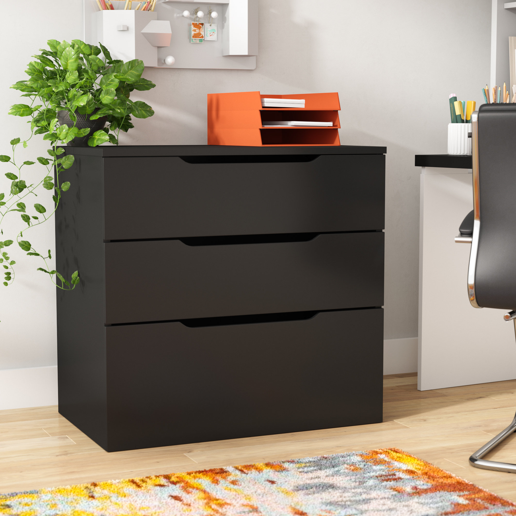 Orren Ellis Avia 3 Drawer Filing Cabinet Reviews Wayfair