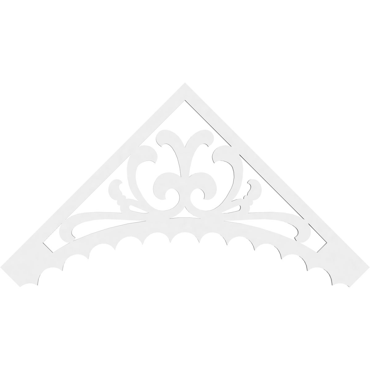 PCI Enterprises Genova Architectural Grade PVC Gable Pediment | Wayfair