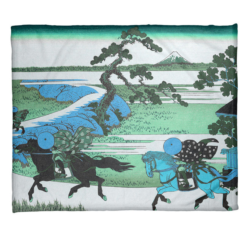 East Urban Home Katsushika Hokusai Sekiya Village At Sumida River Fleece Throw Wayfair