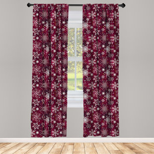 Maroon Curtains Wayfair One of the ideas is to apply the right living room curtain. aliasgar winter curtains floral flakes with colorful swirls dots and stars xmas party window treatments 2 panel set for living room bedroom decor