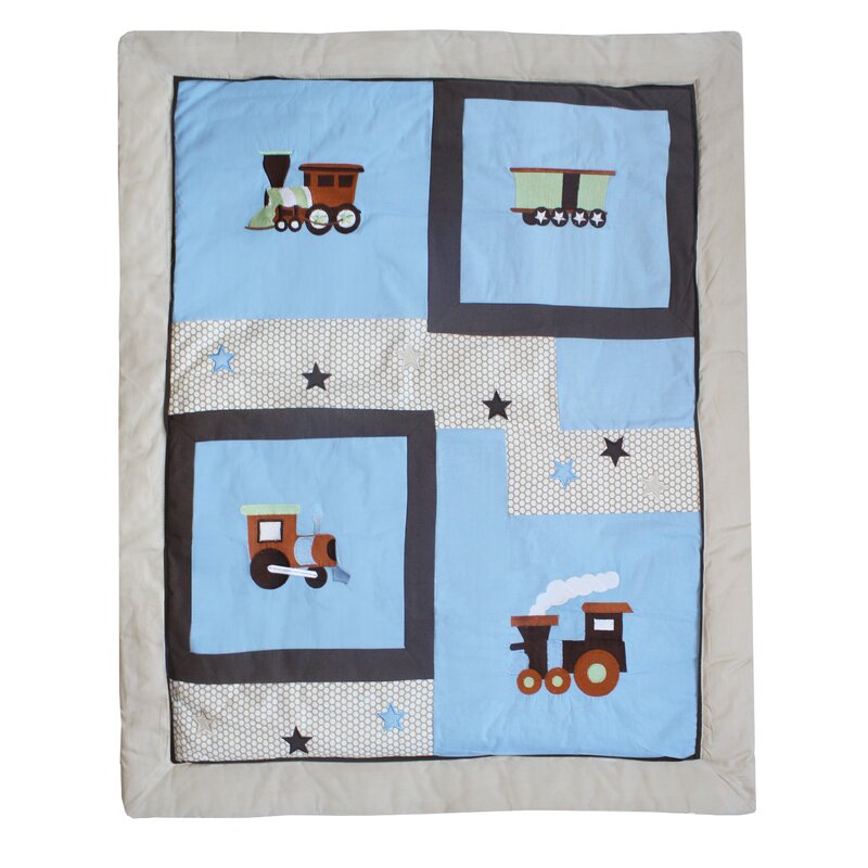 train crib bedding set