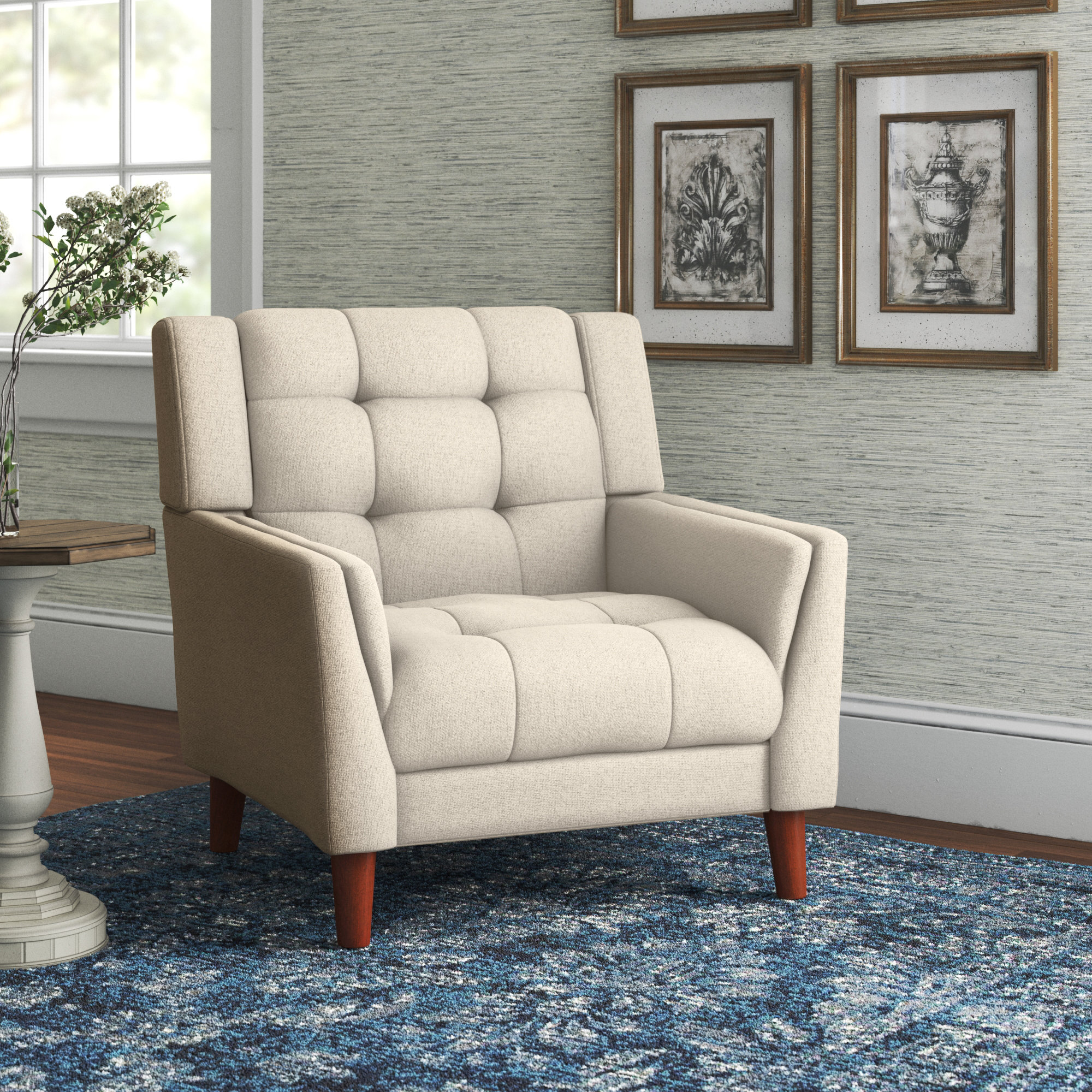 Wade Logan® Greenmont Upholstered Armchair & Reviews Wayfair