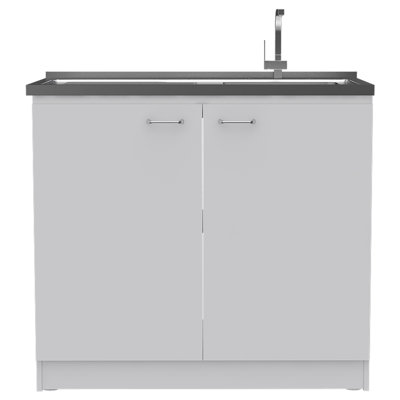 ( only sink ) TUHOME Napoles Utility Sink Cabinet With Integrated Sink