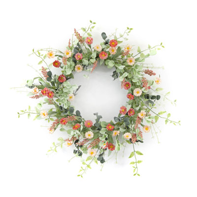 Mini Daisy 24" Polyester Wreath
