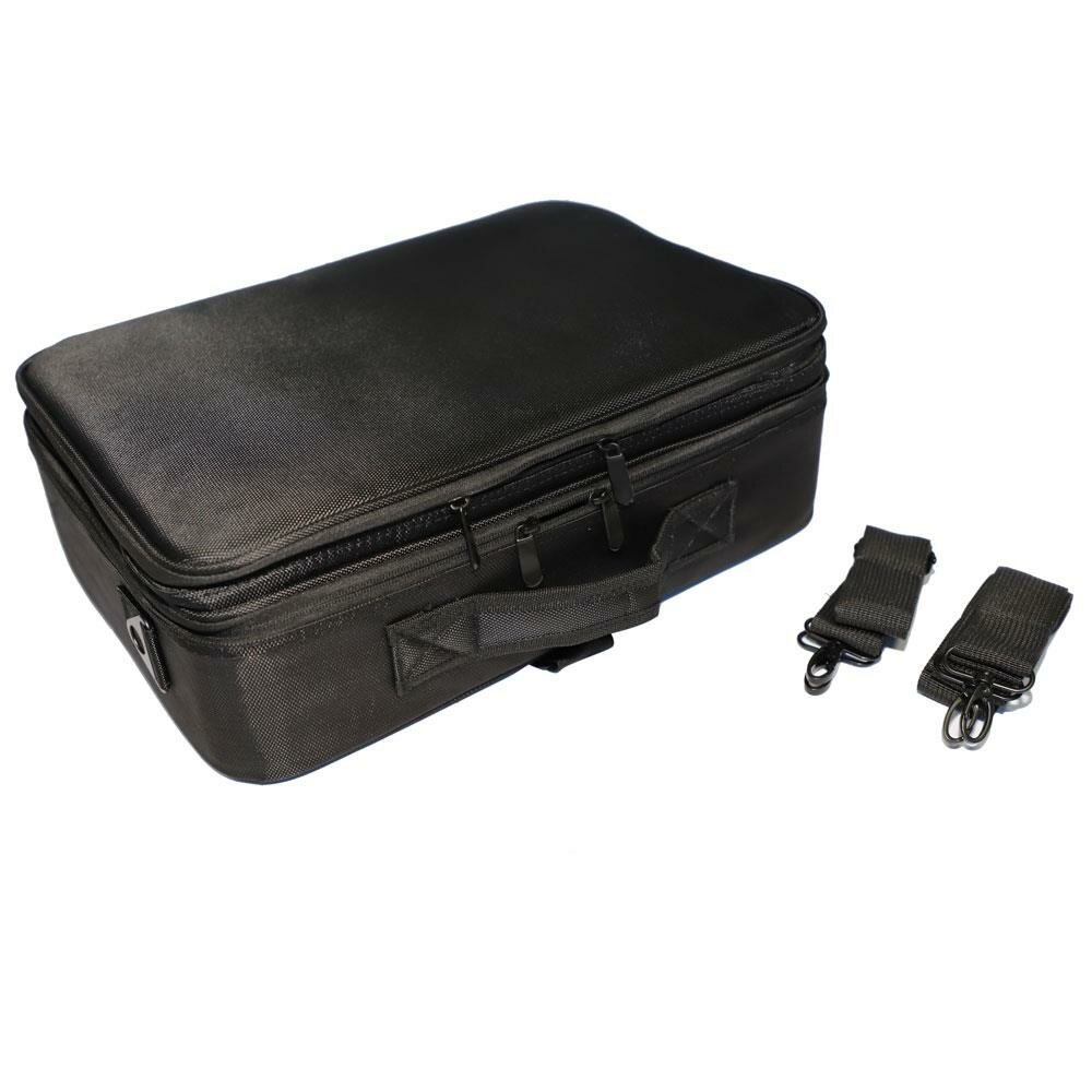 black travel makeup bag